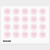 Sticker Rond Graduation name class of 20XX mauve calligraphy co (Feuille)