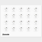 Sticker Rond graduation noire simple (Feuille)