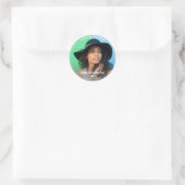 Sticker Rond Graduation Photo Grad Casquette Classe de 20XX Cus (Sac)