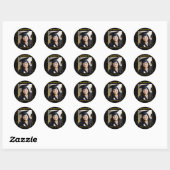 Sticker Rond Graduation Photo personnalisée Gold Round (Feuille)