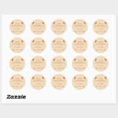Sticker Rond Graduation Simple Brown Et Beige Customisée (Feuille)