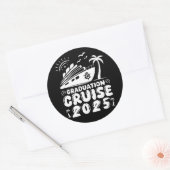 Sticker Rond Graduation Trip Cruise 2025 Ship Party Cruise Cade (Enveloppe)