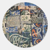 Sticker Rond Graffiti coloré (Devant)