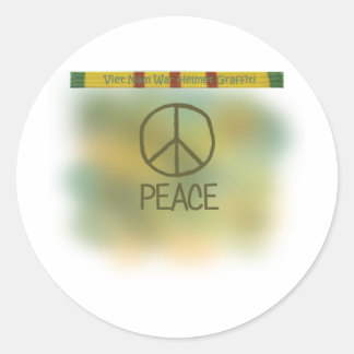 Sticker Rond Graffiti de casque de guerre du Vietnam