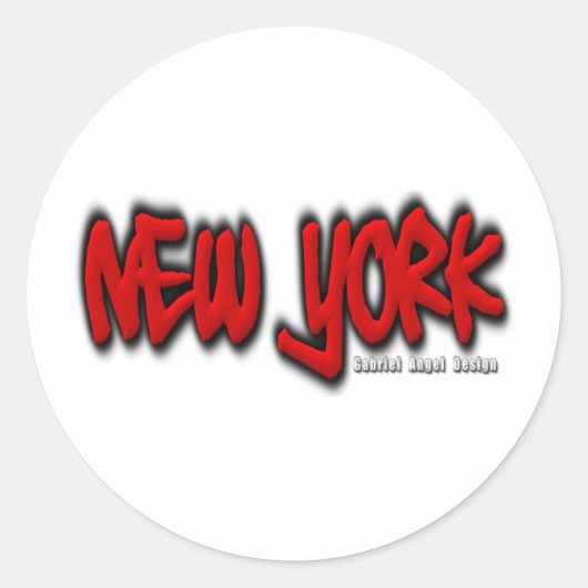 Sticker Rond Graffiti de New York (Devant)