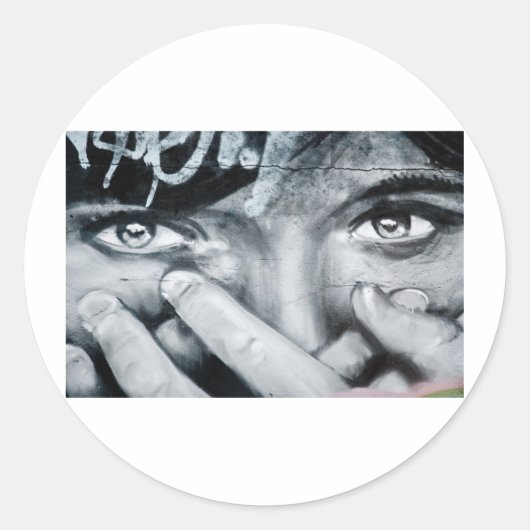 Sticker Rond Graffiti Eye (Devant)