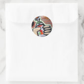 Sticker Rond graffiti funky (Sac)