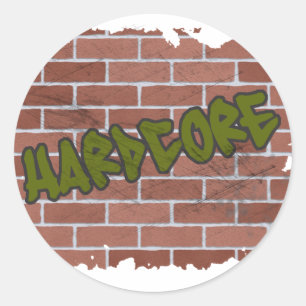 Sticker Rond graffiti hardcore