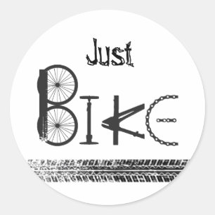 Sticker Rond Graffiti « Just Bike » à partir de pièces de vélo