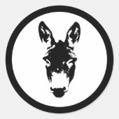 Sticker Rond Graffiti Style Donkey ou Mule Street Art Dessin (Devant)