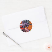 Sticker Rond Graffiti Style Skateboarder Guy (Enveloppe)