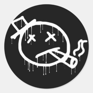 Sticker Rond Graffiti sur le tabac