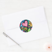 Sticker Rond Graffiti vif Saint Valentin Art (Enveloppe)