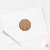 Sticker Rond Grain de bois marron (Enveloppe)