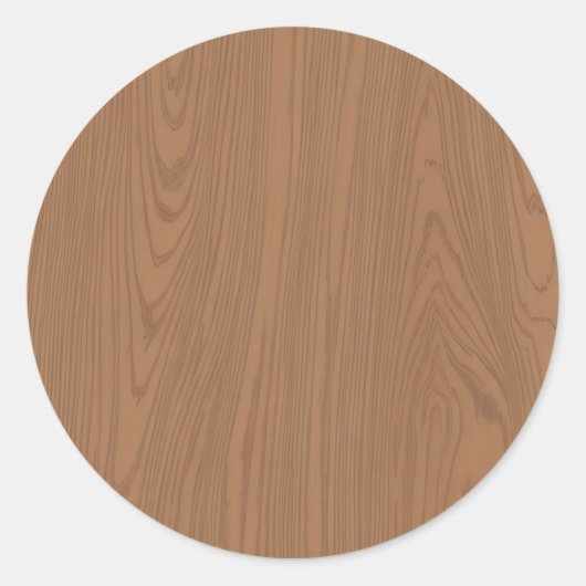 Sticker Rond  Grain de bois marron (Devant)