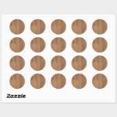 Sticker Rond  Grain de bois marron (Feuille)