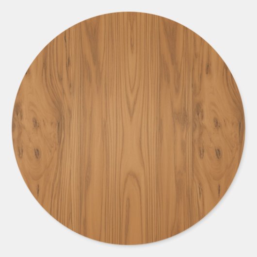 Sticker Rond Grain de bois marron (Devant)