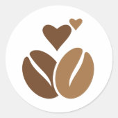 Sticker Rond Grain de Caféine : Style et Énergie ☕ (Devant)