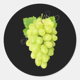 Sticker Rond Grain de raisin végétal Foodie Costume d'Halloween