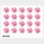 Sticker Rond Graine rose (Feuille)