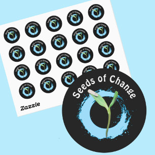 Sticker Rond Graines de sensibilisation de l'environnement au c