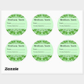 Sticker Rond Graines d'hélium Feuille verte Stick de semence pe (Feuille)