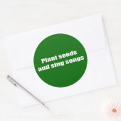 Sticker Rond Graines plantes et chansons - (Enveloppe)