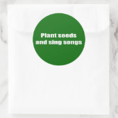 Sticker Rond Graines plantes et chansons - (Sac)