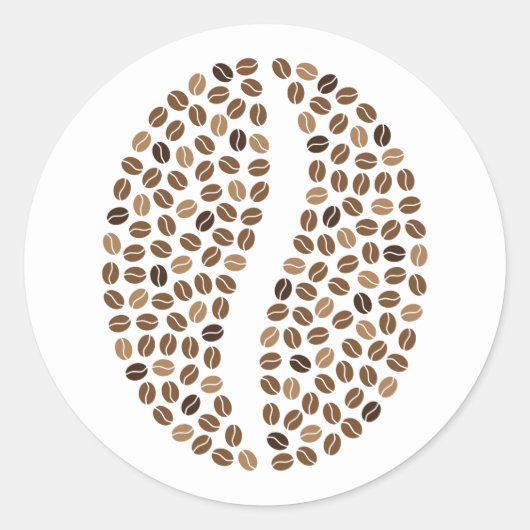 Sticker Rond grains de café (Devant)