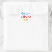 Sticker Rond Gram Loves Me T-shirts et cadeaux (Sac)