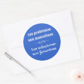 Sticker Rond grammaire de l'apprentissage de la langue espagnol (Enveloppe)