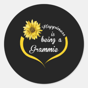 Sticker Rond Grammie Hapess Est Être Un Grammie