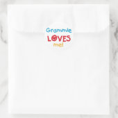 Sticker Rond Grammie m'aime T-shirts et cadeaux (Sac)
