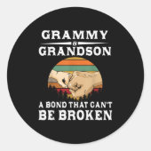 Sticker Rond Grammy et Grandson une obligation qui ne peut pas (Devant)