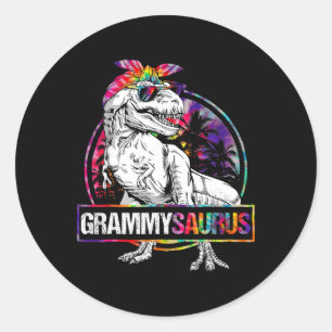 Sticker Rond Grammysaurus dinosaure Grammy Saurus famille appar