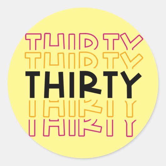Sticker Rond grand 30e anniversaire jalon (Devant)