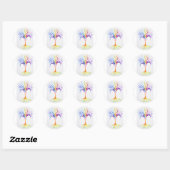 Sticker Rond Grand arbre neuronal coloré (Feuille)