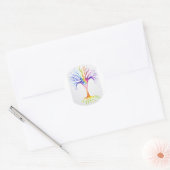 Sticker Rond Grand arbre neuronal coloré (Enveloppe)