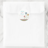 Sticker Rond Grand arc-en-ciel Fleurs mariage Enregistrer la da (Sac)