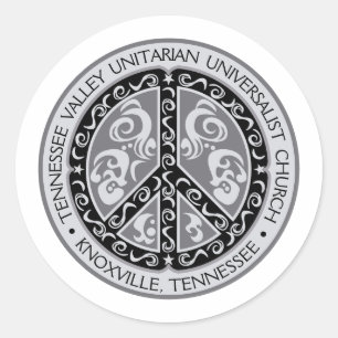 Sticker Rond Grand beau signe de paix