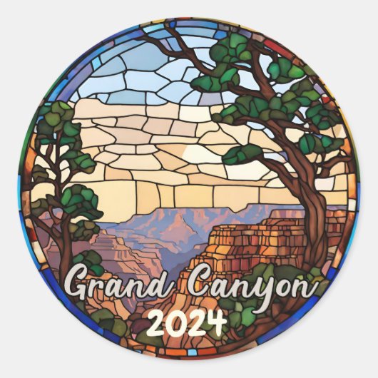 Sticker Rond Grand Canyon personnalisé (Devant)