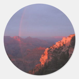 Sticker Rond Grand Canyon Sunset Rainbow