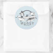 Sticker Rond Grand Chelem côtier en bateau en bois (Sac)