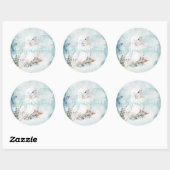 Sticker Rond Grand Chouette blanche (Feuille)