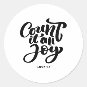 Sticker Rond Grand Chrétien compte Tout Joie