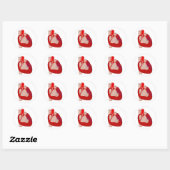 Sticker Rond Grand Coeur (Feuille)