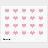 Sticker Rond Grand Coeur d'amour rose (Feuille)