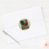 Sticker Rond Grand Coq Rouge (Enveloppe)