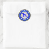 Sticker Rond Grand Danois bleu (Sac)