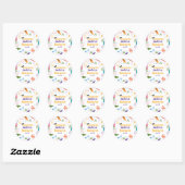 Sticker Rond Grand Doodle Kindergarten Graduation Party (Feuille)